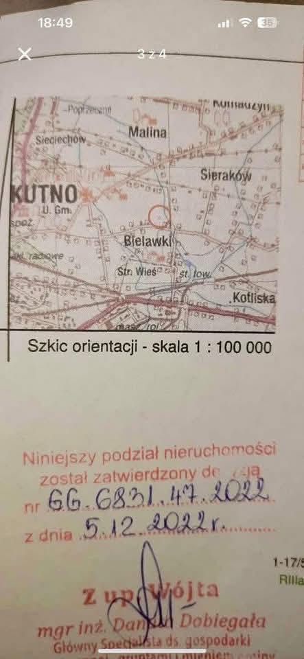 Działka budowlana Bielawki. Zdjęcie 2