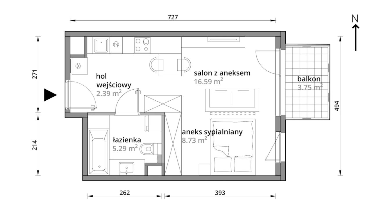 Mieszkanie 1-pokojowe Warszawa Praga-Południe, ul. Podskarbińska. Zdjęcie 7