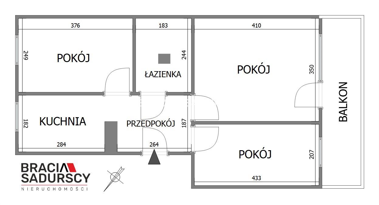 Mieszkanie 3-pokojowe Kraków, ul. Na Błonie. Zdjęcie 21