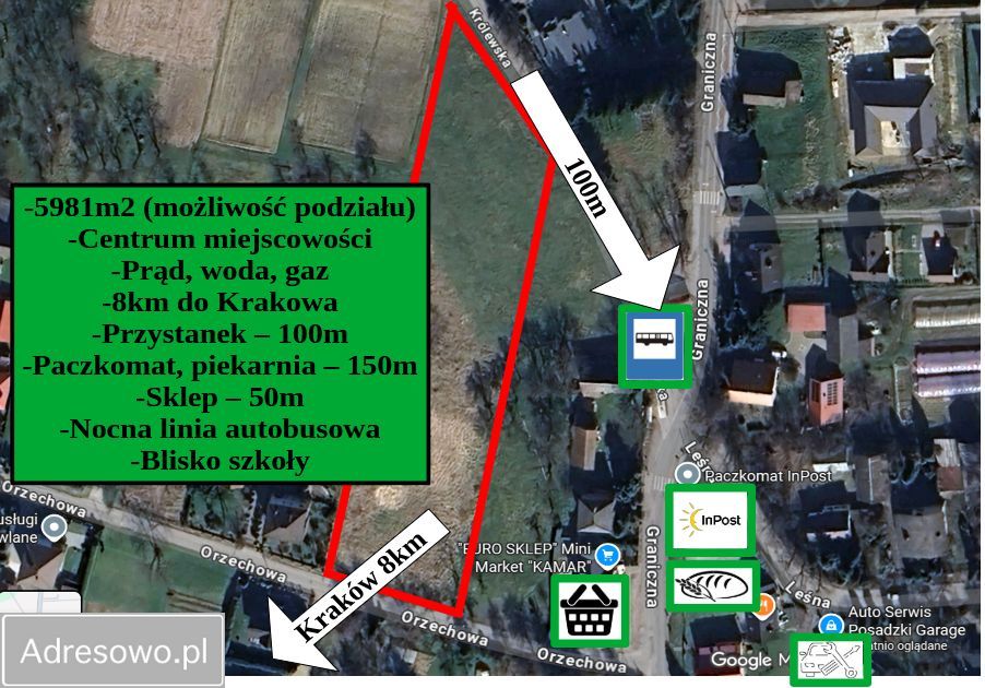 Działka budowlana Górna Wieś, ul. Orzechowa. Zdjęcie 4