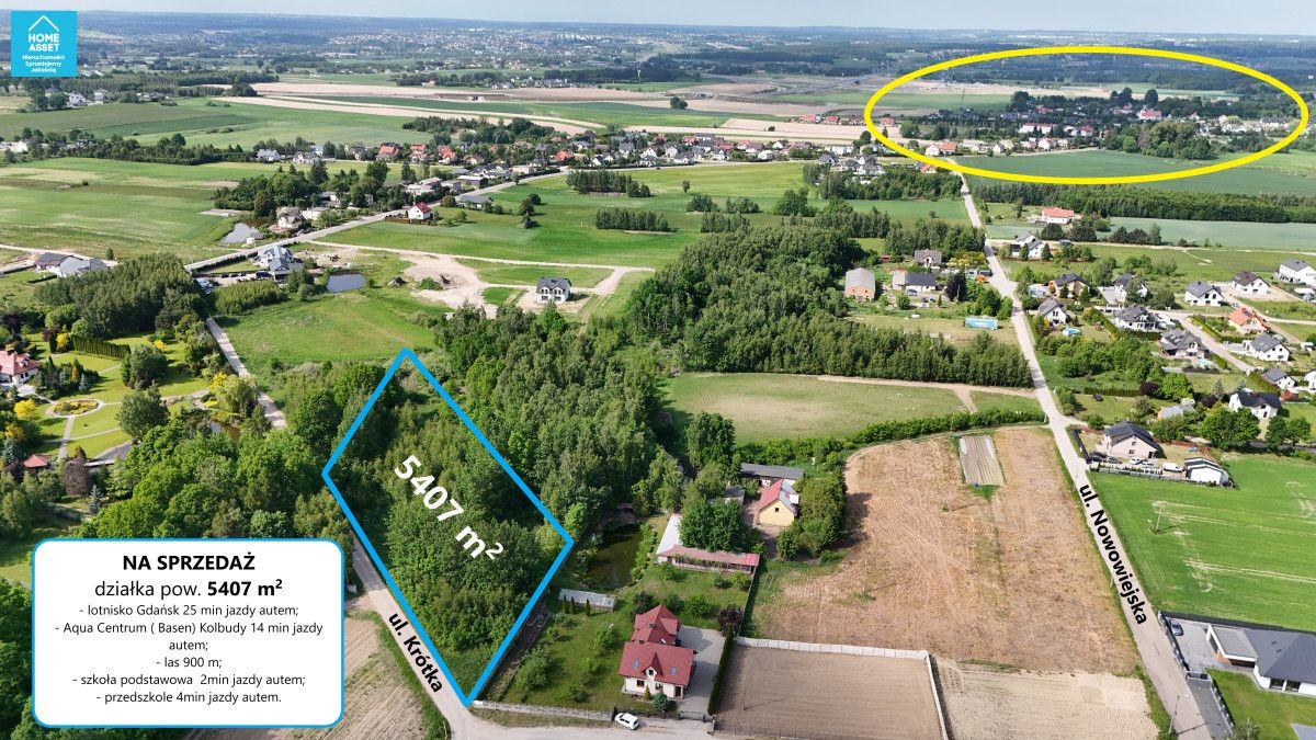 Działka budowlana Przyjaźń, ul. Krótka. Zdjęcie 3