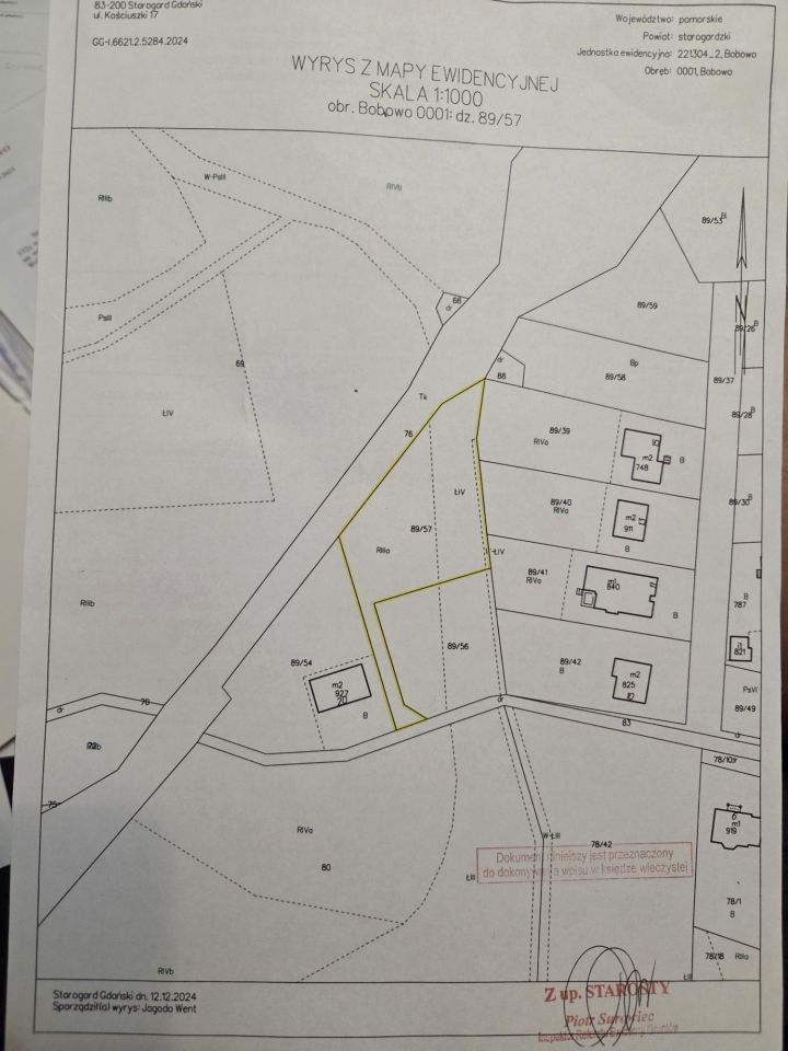 Działka budowlana Bobowo