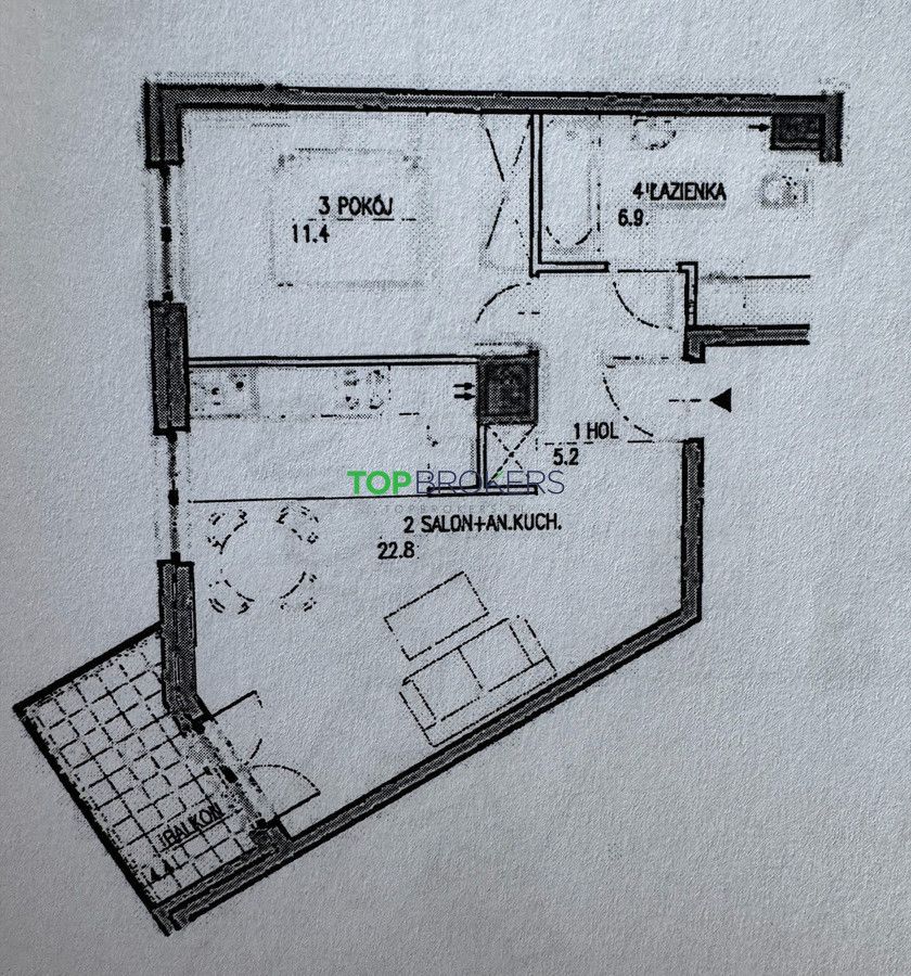 Mieszkanie 2-pokojowe Warszawa Żoliborz, ul. Ludwika Rydygiera. Zdjęcie 10