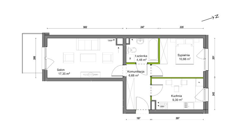 Mieszkanie 2-pokojowe Wrocław Ołtaszyn, ul. Orawska. Zdjęcie 8
