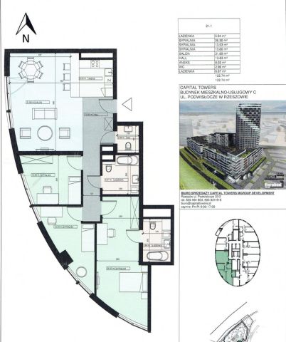 Mieszkanie 4-pokojowe Rzeszów, ul. Podwisłocze. Zdjęcie 19