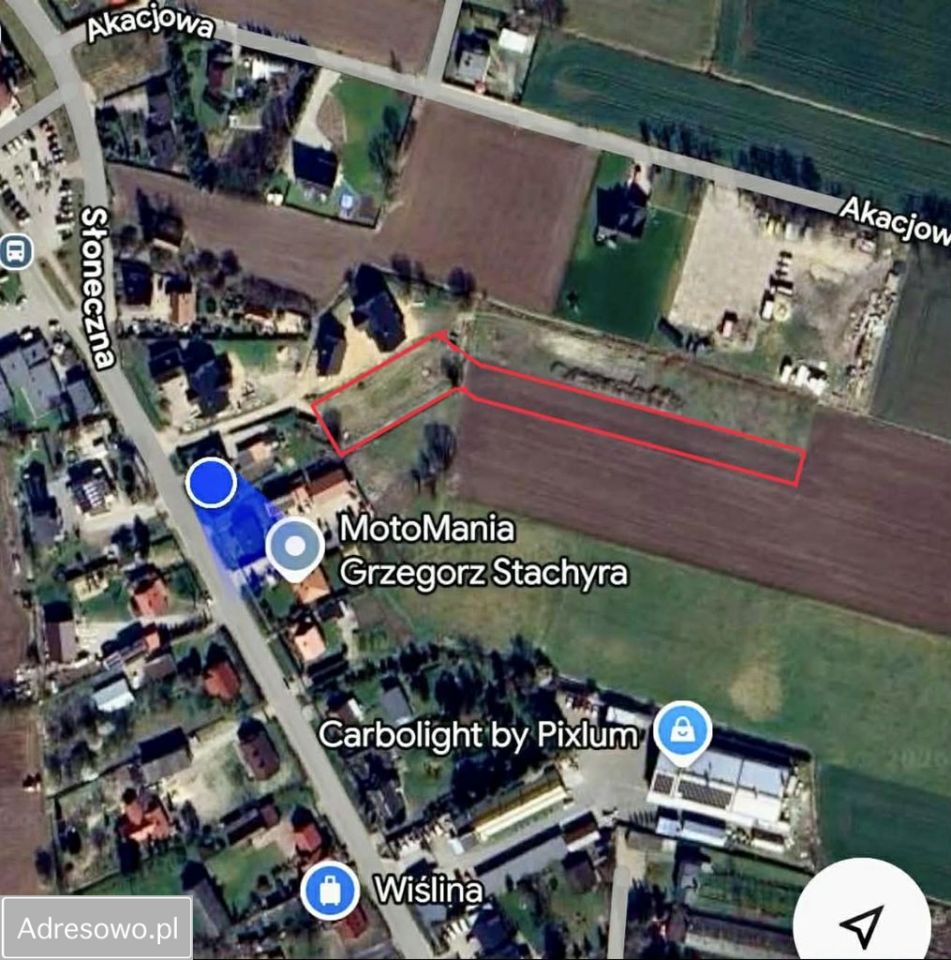 Działka budowlana Wiślina, ul. Słoneczna. Zdjęcie 1