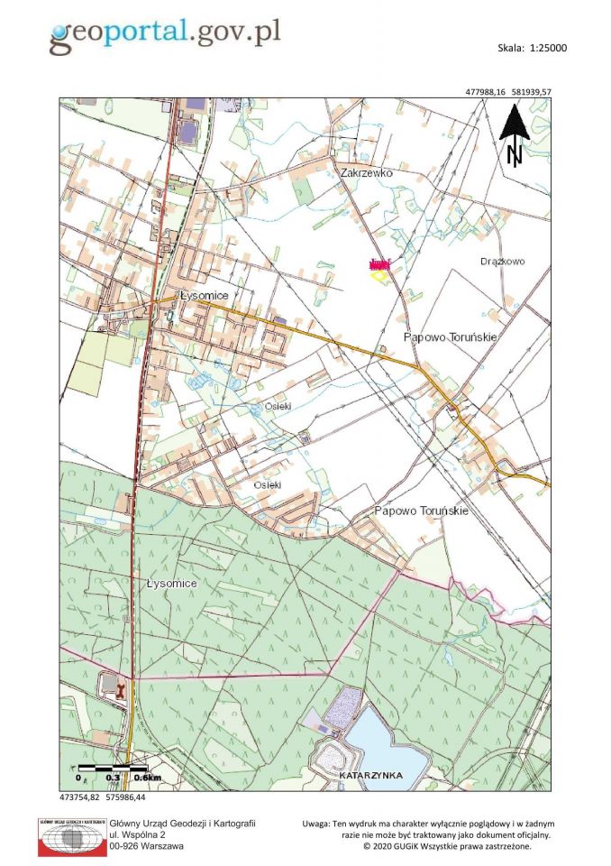 Działka rolno-budowlana Papowo Toruńskie. Zdjęcie 2