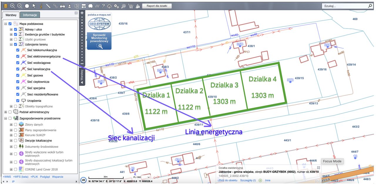 Działka budowlana Budy-Grzybek, ul. Potockiego. Zdjęcie 2