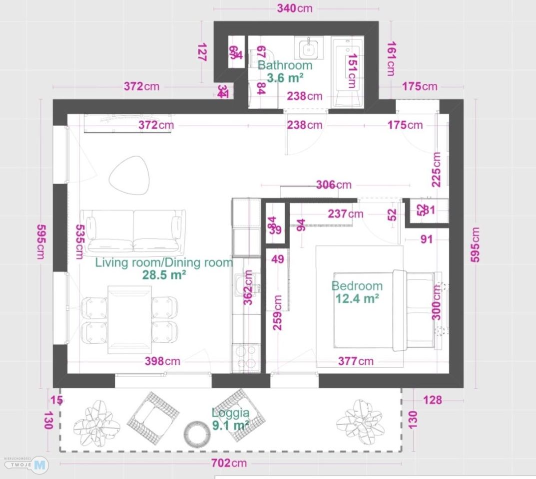Mieszkanie 2-pokojowe Kielce Centrum. Zdjęcie 8