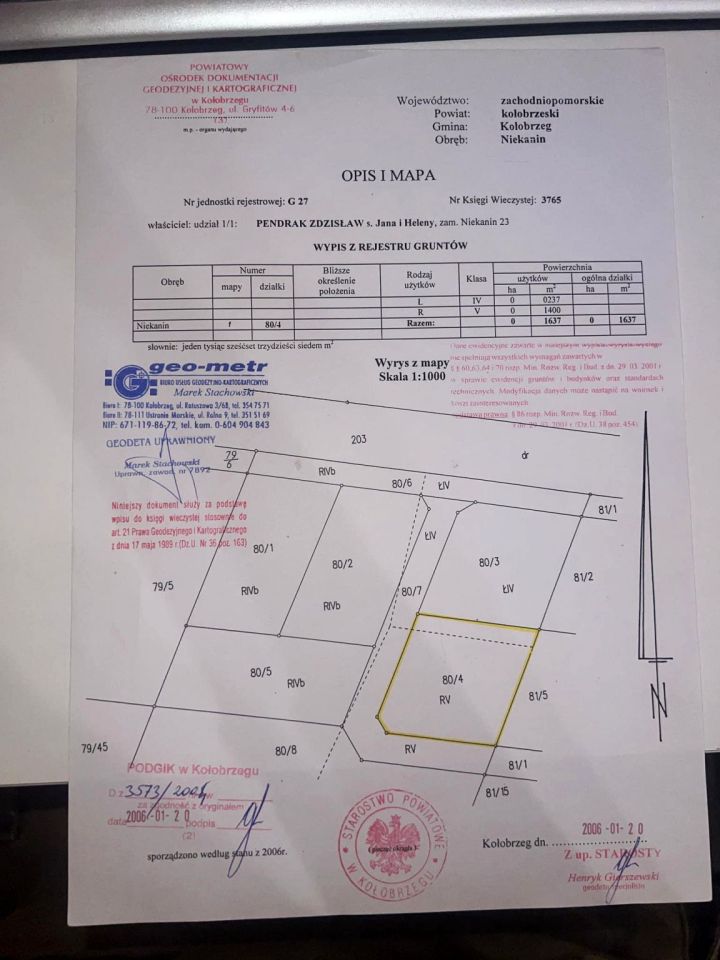 Działka budowlana Niekanin. Zdjęcie 4