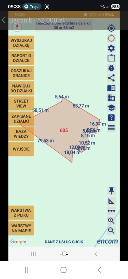 Działka leśna Bącznik