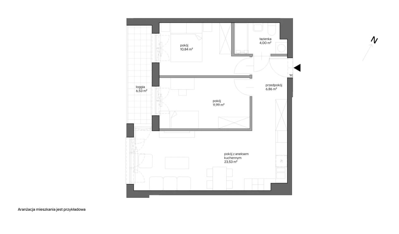 Mieszkanie 3-pokojowe Kraków Bieżanów, ul. Henryka i Karola Czeczów. Zdjęcie 7
