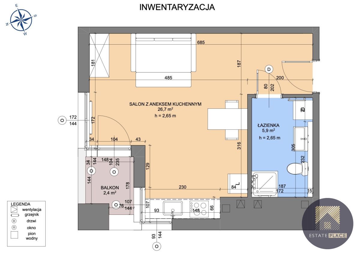 Mieszkanie 1-pokojowe Warszawa Białołęka, ul. Krzyżówki. Zdjęcie 12