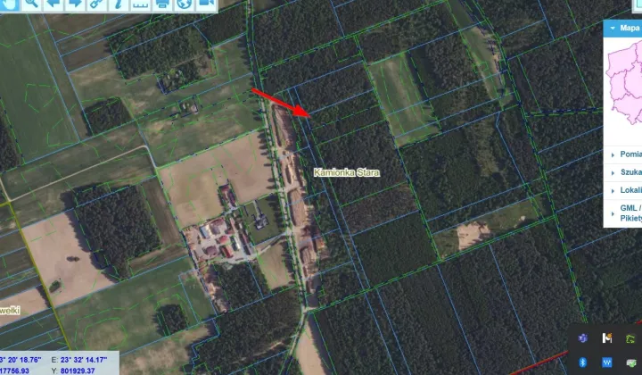 Działka leśna Kamionka Stara