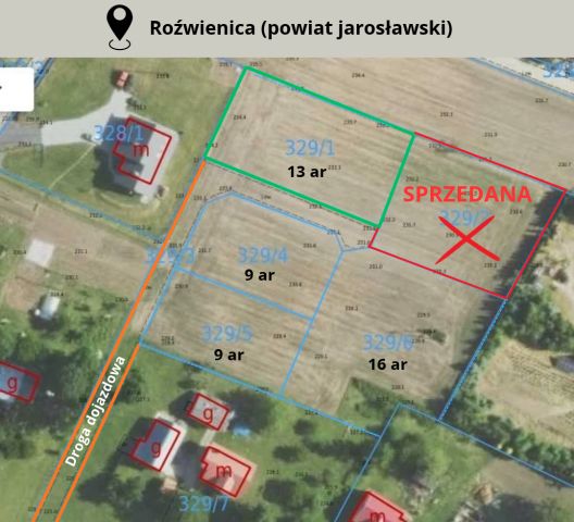 Działka budowlana Roźwienica. Zdjęcie 1