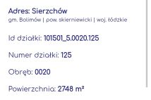 Działka rolna Sierzchów. Zdjęcie 2