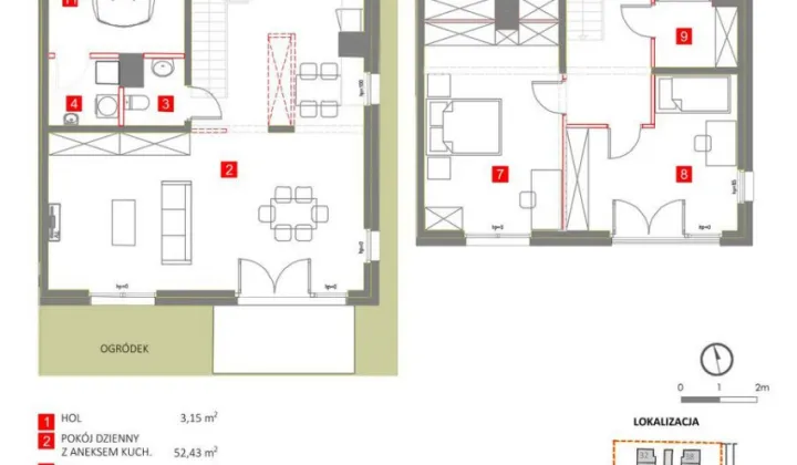 dom szeregowy, 4 pokoje Kąty Wrocławskie, ul. Imbirowa