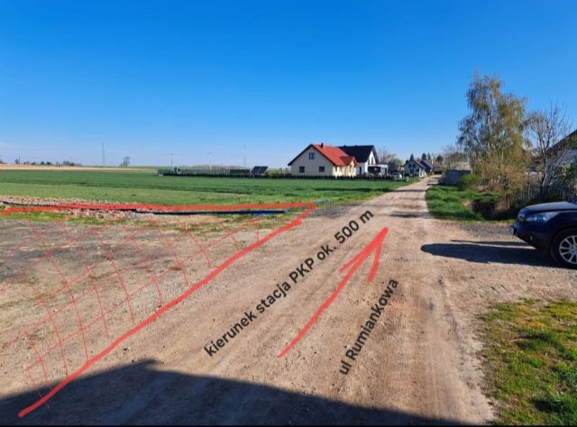 Działka budowlana Rogów Sobócki, ul. Rumiankowa. Zdjęcie 5