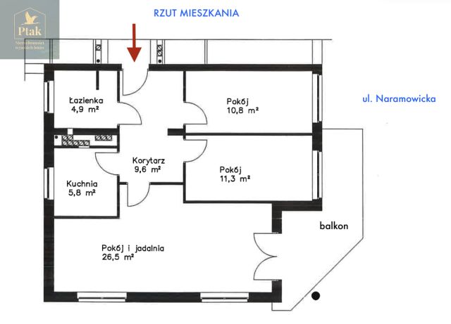 Mieszkanie 3-pokojowe Poznań Stare Miasto, ul. Naramowicka. Zdjęcie 19