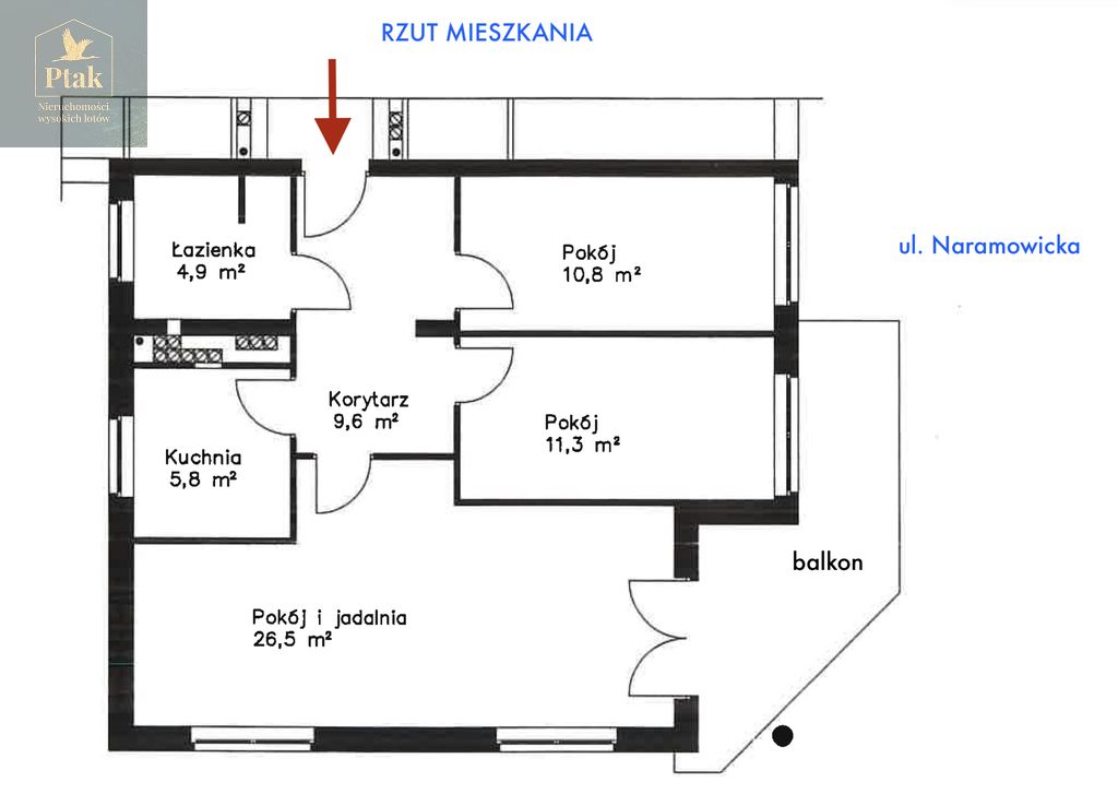 Mieszkanie 3-pokojowe Poznań Naramowice, ul. Naramowicka. Zdjęcie 17