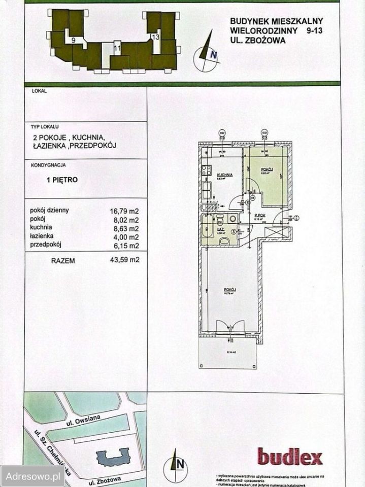 Mieszkanie 2-pokojowe Toruń Wrzosy, ul. Zbożowa. Zdjęcie 3