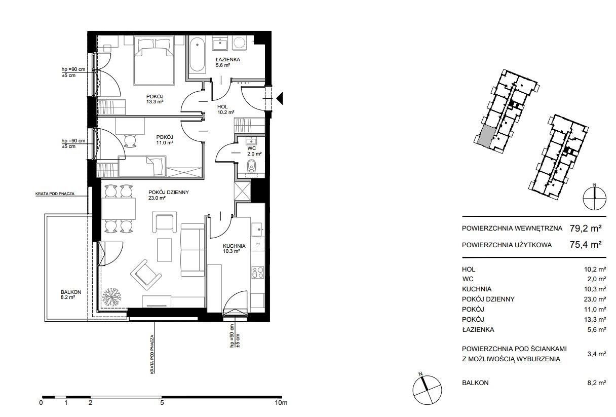 Mieszkanie 3-pokojowe Gdańsk Brzeźno, ul. Gdańska. Zdjęcie 15