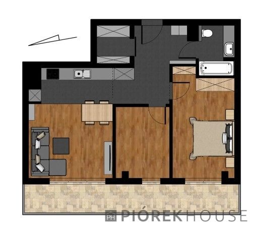 Mieszkanie 3-pokojowe Warszawa Mokotów, al. Wyścigowa. Zdjęcie 12