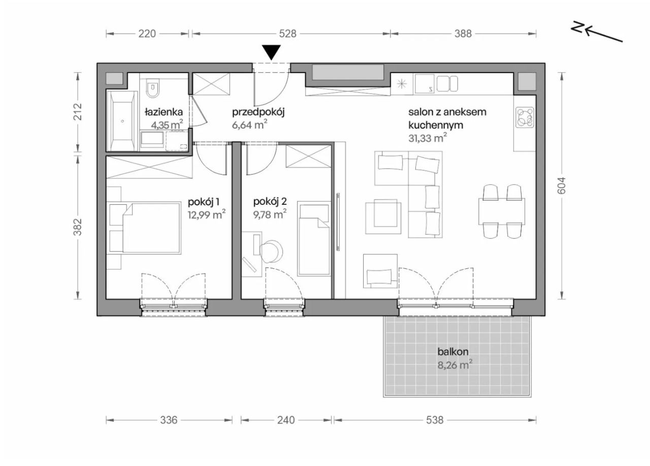 Mieszkanie 3-pokojowe Katowice Brynów, ul. Ceglana. Zdjęcie 7