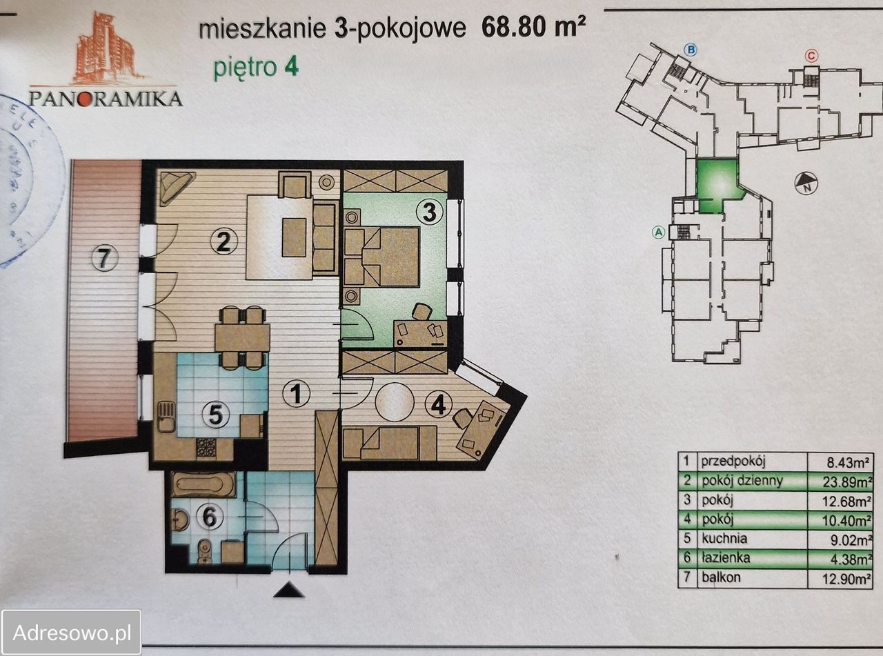 Mieszkanie 3-pokojowe Łódź Widzew, ul. Beli Bartoka. Zdjęcie 12