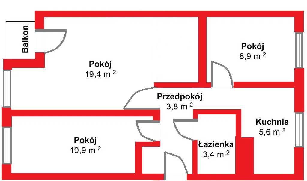 Mieszkanie 3-pokojowe Malbork, ul. gen. Józefa Bema. Zdjęcie 8