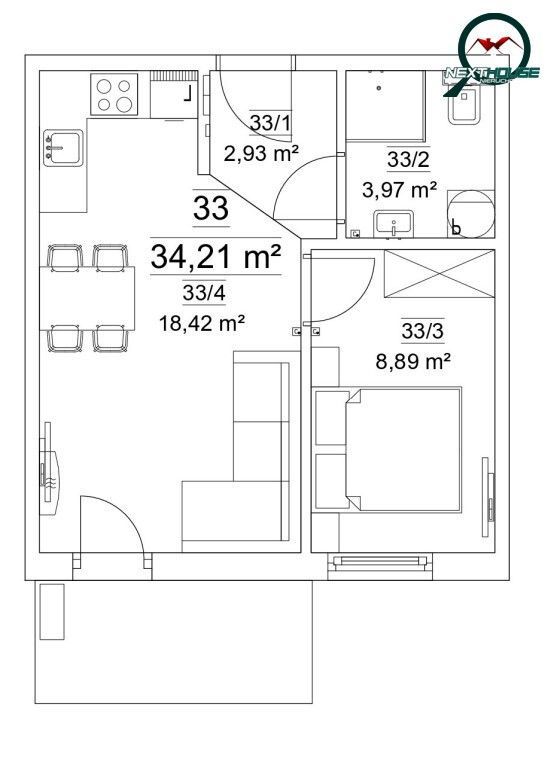 Mieszkanie 2-pokojowe Kraków Ruczaj, ul. Karola Bunscha. Zdjęcie 13