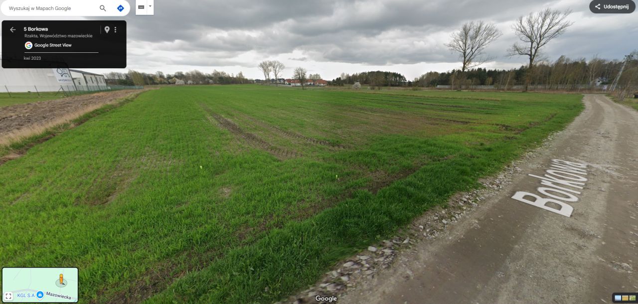 Działka budowlana Rzakta, ul. Borkowa