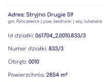 Działka siedliskowa Stryjno Drugie Bujanica, Brak. Zdjęcie 2