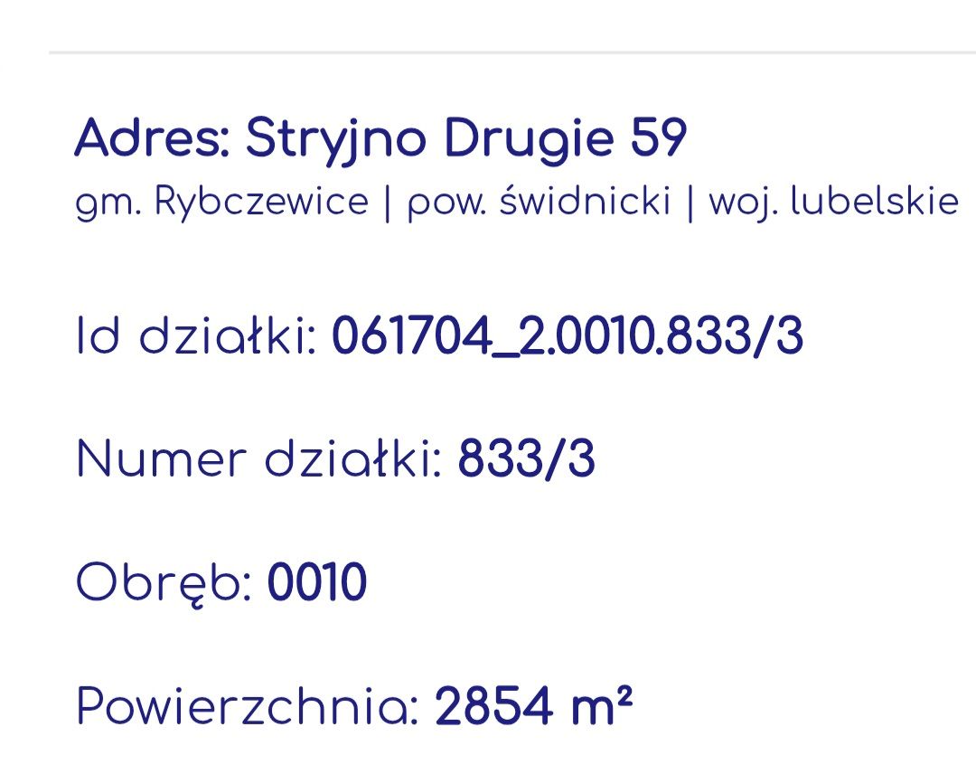 Działka siedliskowa Stryjno Drugie Bujanica, Brak. Zdjęcie 3