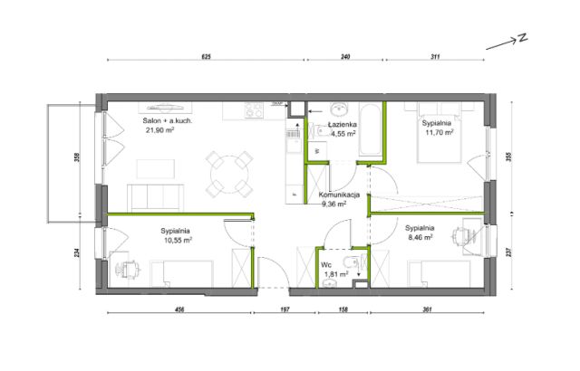 Mieszkanie 4-pokojowe Wrocław Ołtaszyn, ul. Orawska. Zdjęcie 8