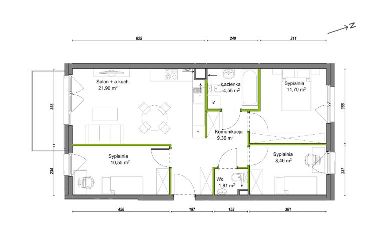 Mieszkanie 4-pokojowe Wrocław Ołtaszyn, ul. Orawska. Zdjęcie 8