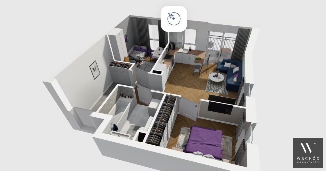 Mieszkanie 3-pokojowe Kraków Prądnik Biały. Zdjęcie 3