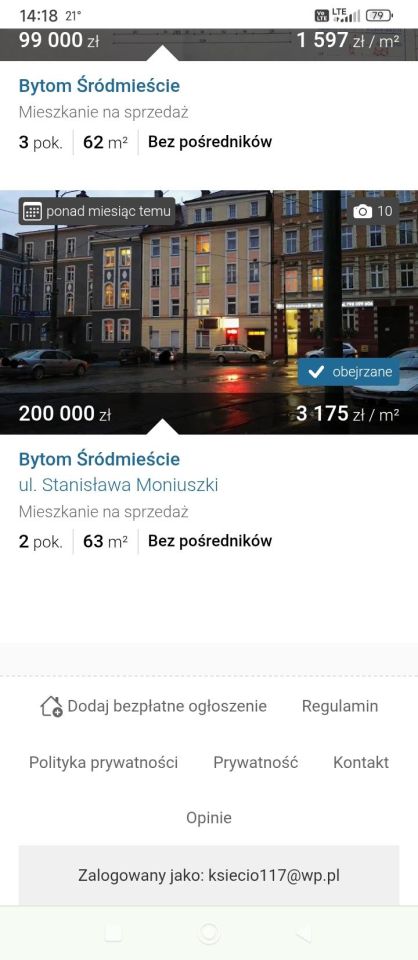 Mieszkanie 2-pokojowe Bytom Śródmieście, ul. Stanisława Moniuszki. Zdjęcie 2