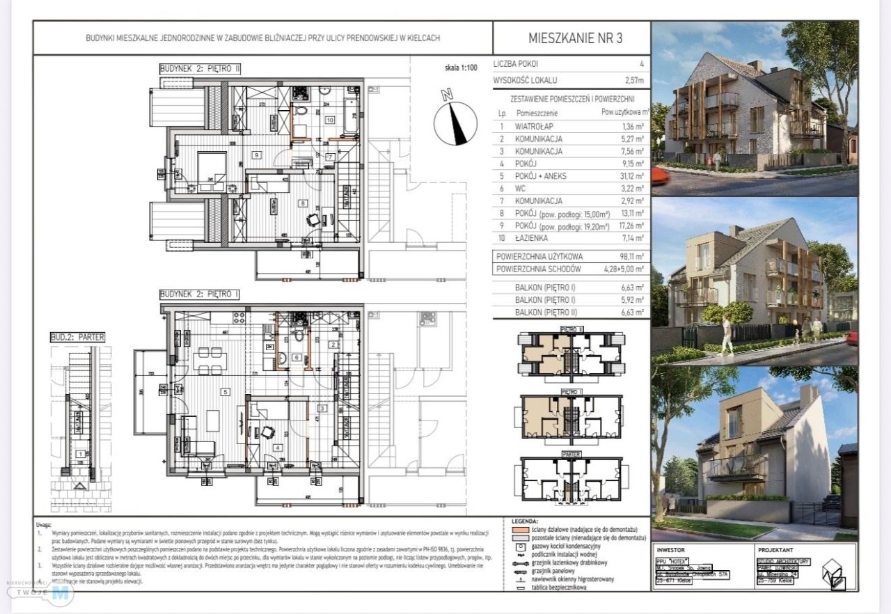 Mieszkanie 4-pokojowe Kielce, ul. Jadwigi Prendowskiej. Zdjęcie 3