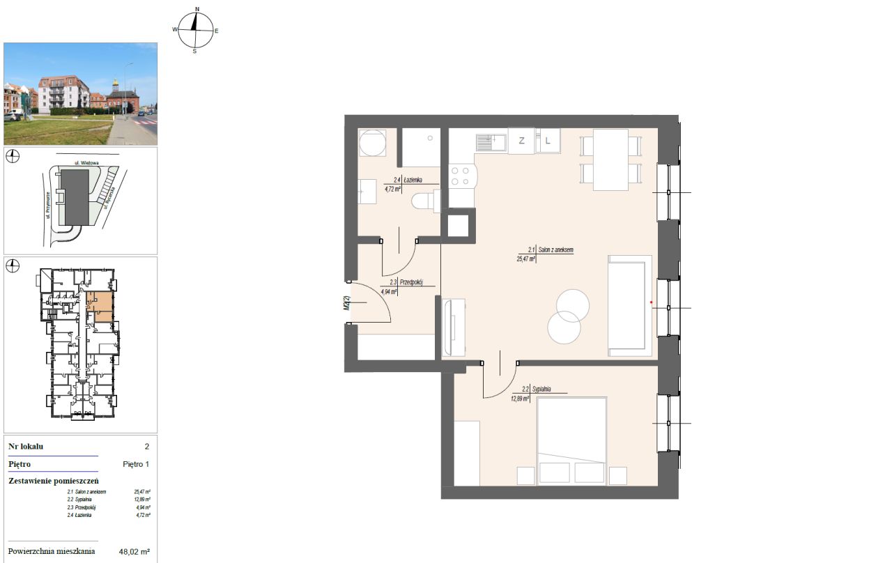 Mieszkanie 2-pokojowe Elbląg Centrum, ul. Przymurze. Zdjęcie 14
