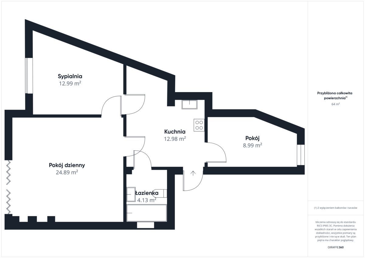 Mieszkanie 3-pokojowe Warszawa Śródmieście, ul. Dzika. Zdjęcie 19