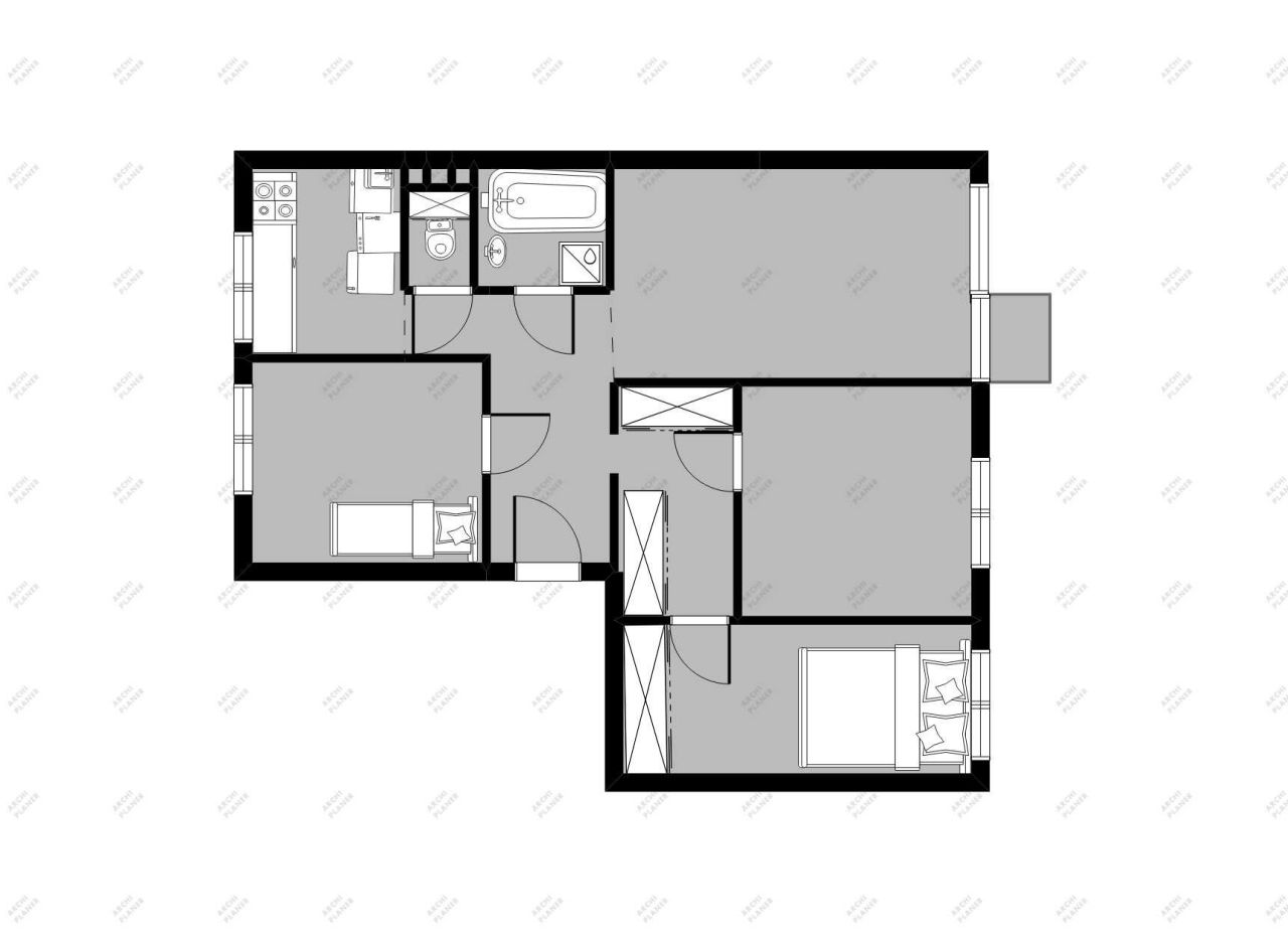Mieszkanie 4-pokojowe Opoczno, ul. Partyzantów. Zdjęcie 2