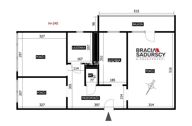 Mieszkanie 3-pokojowe Kraków Bieńczyce, os. Przy Arce. Zdjęcie 33