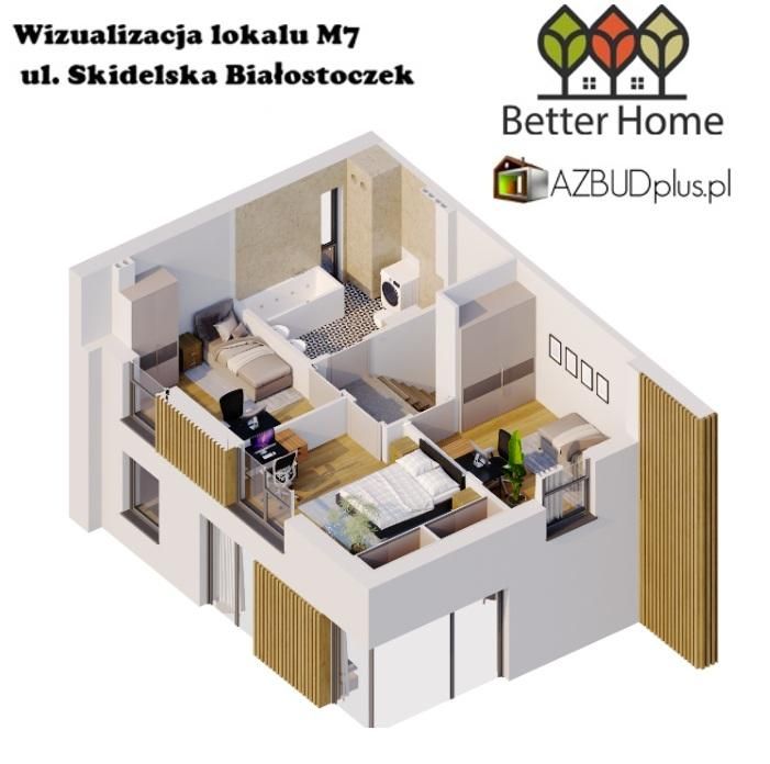 dom szeregowy, 4 pokoje Białystok Białostoczek, ul. Skidelska. Zdjęcie 7