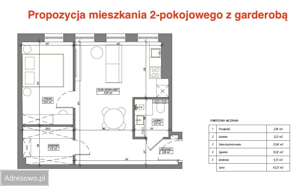 Mieszkanie 2-pokojowe Wrocław Śródmieście, ul. Juliana Ursyna Niemcewicza. Zdjęcie 18