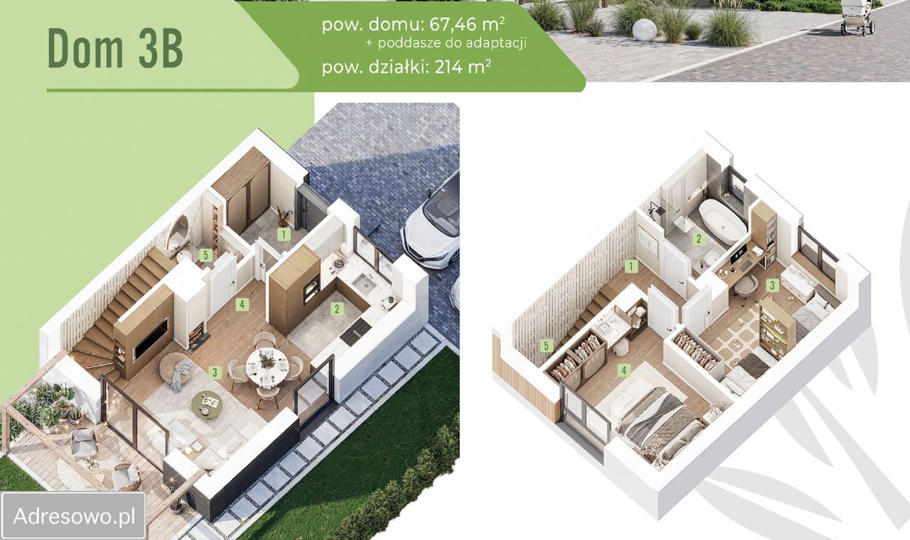 bliźniak, 3 pokoje Rączna. Zdjęcie 7