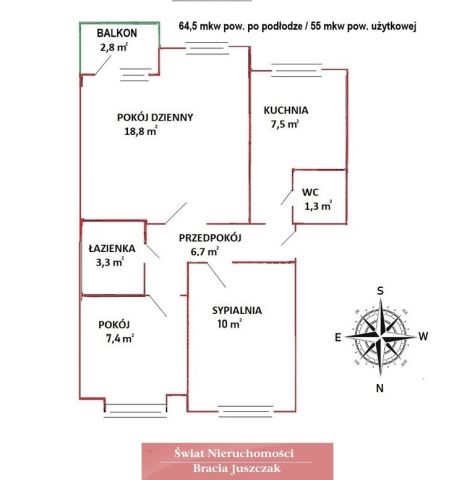 Mieszkanie 3-pokojowe Wrocław Oporów, ul. Honoriusza Balzaka. Zdjęcie 14