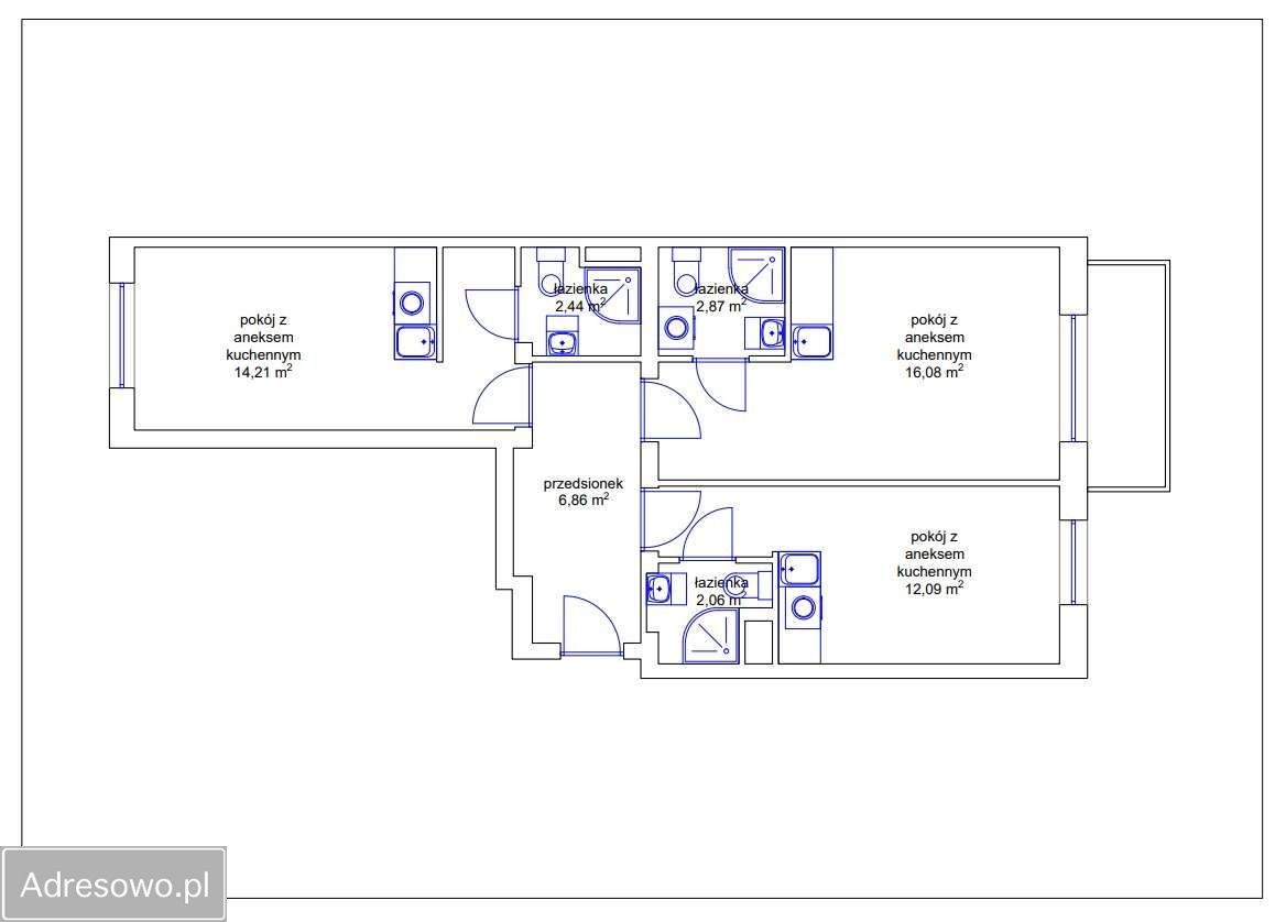 Mieszkanie 3-pokojowe Wrocław Stabłowice, ul. Łomnicka. Zdjęcie 4