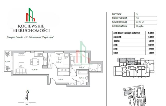Mieszkanie 2-pokojowe Starogard Gdański. Zdjęcie 19