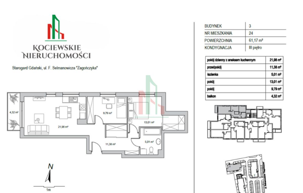 Mieszkanie 2-pokojowe Starogard Gdański. Zdjęcie 19